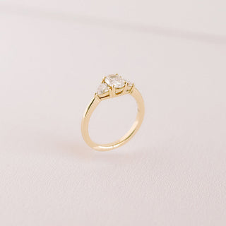 Cushion Hidden Halo Lab Grown Diamond Engagement Ring