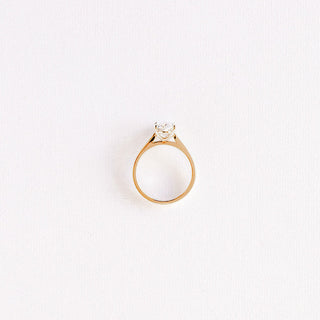 Cushion Hidden Halo Lab Grown Diamond Engagement Ring