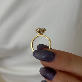 Round Halo, Pave & Split Shank Engagement Ring – 1.93 CT Lab Grown Diamond