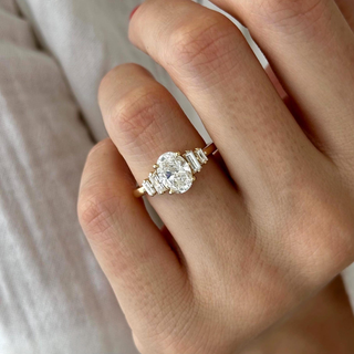 Round Halo, Pave & Split Shank Engagement Ring – 1.93 CT Lab Grown Diamond