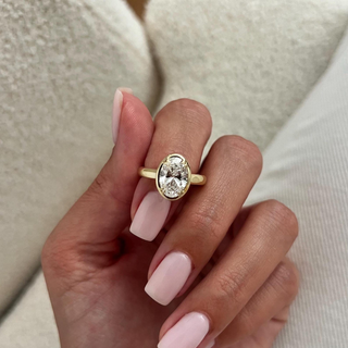 Round Halo, Pave & Split Shank Engagement Ring – 1.93 CT Lab Grown Diamond