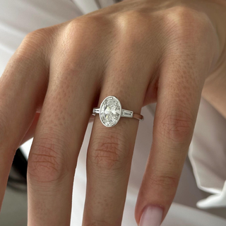 Round Halo, Pave & Split Shank Engagement Ring – 1.93 CT Lab Grown Diamond