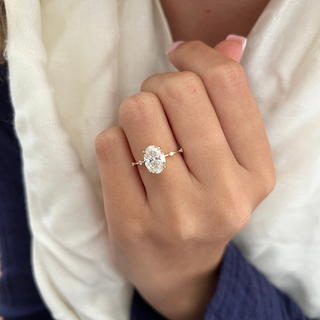 Round Halo, Pave & Split Shank Engagement Ring – 1.93 CT Lab Grown Diamond