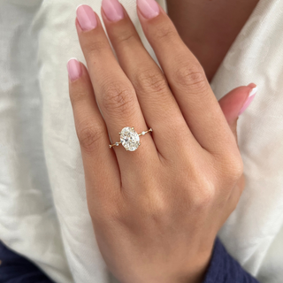 Round Halo, Pave & Split Shank Engagement Ring – 1.93 CT Lab Grown Diamond