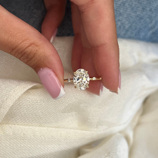 Round Halo, Pave & Split Shank Engagement Ring – 1.93 CT Lab Grown Diamond