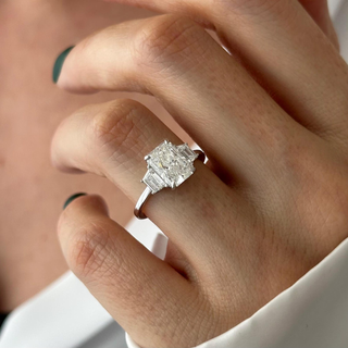 Round Halo, Pave & Split Shank Engagement Ring – 1.93 CT Lab Grown Diamond