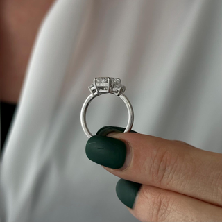 Round Halo, Pave & Split Shank Engagement Ring – 1.93 CT Lab Grown Diamond