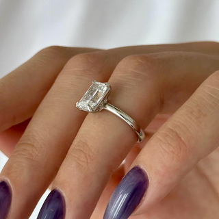 Round Halo, Pave & Split Shank Engagement Ring – 1.93 CT Lab Grown Diamond