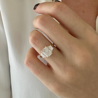 Round Halo, Pave & Split Shank Engagement Ring – 1.93 CT Lab Grown Diamond