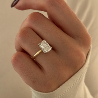 Round Halo, Pave & Split Shank Engagement Ring – 1.93 CT Lab Grown Diamond