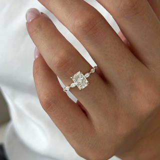 Round Halo, Pave & Split Shank Engagement Ring – 1.93 CT Lab Grown Diamond