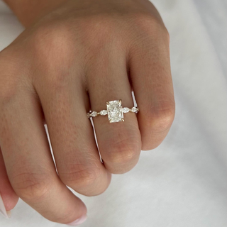 Round Halo, Pave & Split Shank Engagement Ring – 1.93 CT Lab Grown Diamond