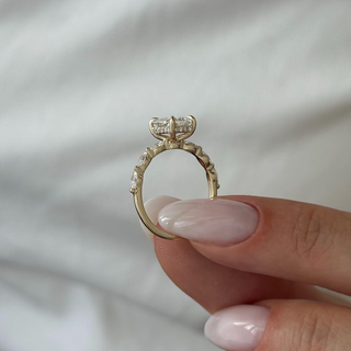 Round Halo, Pave & Split Shank Engagement Ring – 1.93 CT Lab Grown Diamond