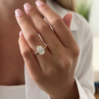 Round Halo, Pave & Split Shank Engagement Ring – 1.93 CT Lab Grown Diamond