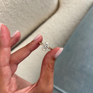 Round Halo, Pave & Split Shank Engagement Ring – 1.93 CT Lab Grown Diamond