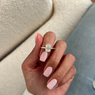 Round Halo, Pave & Split Shank Engagement Ring – 1.93 CT Lab Grown Diamond