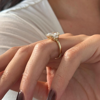 Round Halo, Pave & Split Shank Engagement Ring – 1.93 CT Lab Grown Diamond