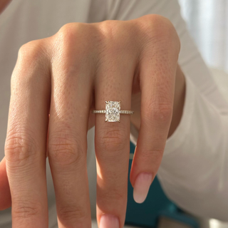 Round Halo, Pave & Split Shank Engagement Ring – 1.93 CT Lab Grown Diamond