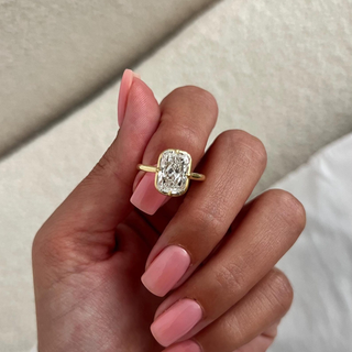 Round Halo, Pave & Split Shank Engagement Ring – 1.93 CT Lab Grown Diamond