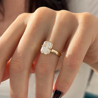 Round Halo, Pave & Split Shank Engagement Ring – 1.93 CT Lab Grown Diamond