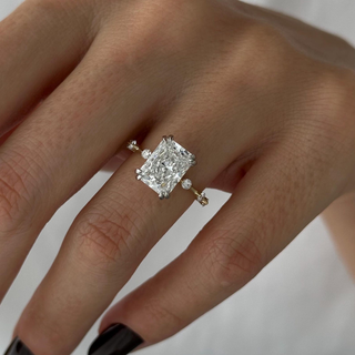 Round Halo, Pave & Split Shank Engagement Ring – 1.93 CT Lab Grown Diamond