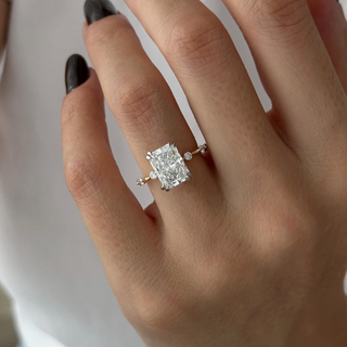 Round Halo, Pave & Split Shank Engagement Ring – 1.93 CT Lab Grown Diamond