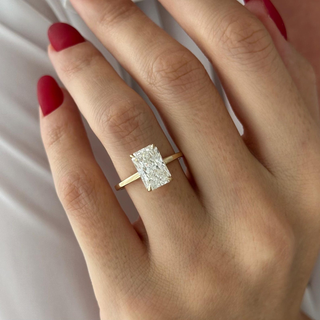 Round Halo, Pave & Split Shank Engagement Ring – 1.93 CT Lab Grown Diamond