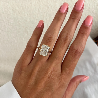 Round Halo, Pave & Split Shank Engagement Ring – 1.93 CT Lab Grown Diamond