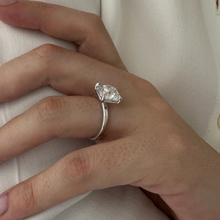 Round Halo, Pave & Split Shank Engagement Ring – 1.93 CT Lab Grown Diamond