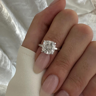 Round Halo, Pave & Split Shank Engagement Ring – 1.93 CT Lab Grown Diamond