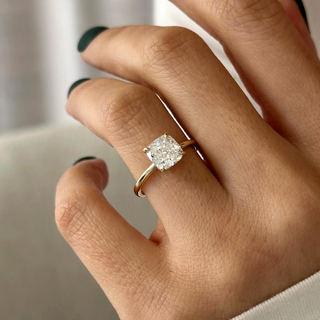 Round Halo, Pave & Split Shank Engagement Ring – 1.93 CT Lab Grown Diamond