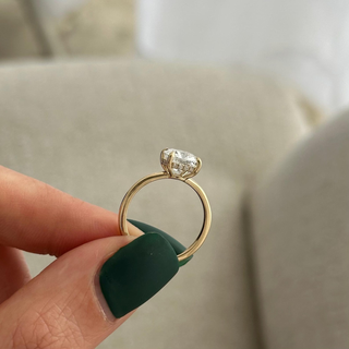Round Halo, Pave & Split Shank Engagement Ring – 1.93 CT Lab Grown Diamond
