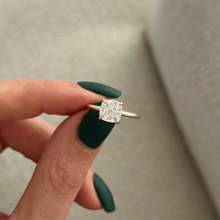 Round Halo, Pave & Split Shank Engagement Ring – 1.93 CT Lab Grown Diamond