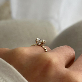 Round Halo, Pave & Split Shank Engagement Ring – 1.93 CT Lab Grown Diamond