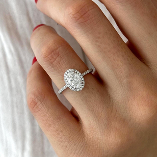 Round Halo, Pave & Split Shank Engagement Ring – 1.93 CT Lab Grown Diamond