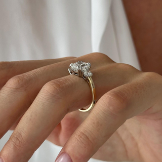 Round Halo, Pave & Split Shank Engagement Ring – 1.93 CT Lab Grown Diamond