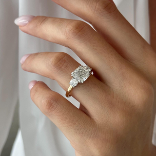 Round Halo, Pave & Split Shank Engagement Ring – 1.93 CT Lab Grown Diamond