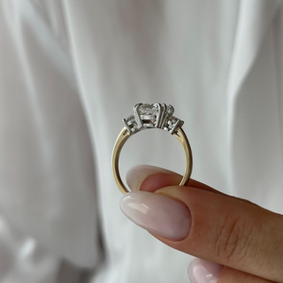 Round Halo, Pave & Split Shank Engagement Ring – 1.93 CT Lab Grown Diamond