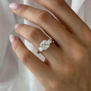 Round Halo, Pave & Split Shank Engagement Ring – 1.93 CT Lab Grown Diamond