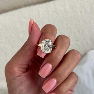 Round Halo, Pave & Split Shank Engagement Ring – 1.93 CT Lab Grown Diamond