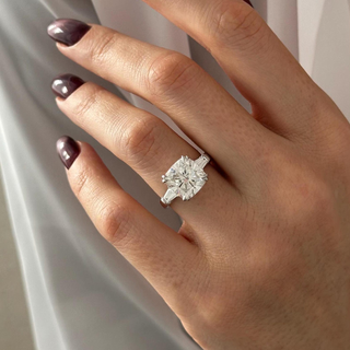 Round Halo, Pave & Split Shank Engagement Ring – 1.93 CT Lab Grown Diamond