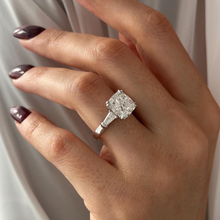 Round Halo, Pave & Split Shank Engagement Ring – 1.93 CT Lab Grown Diamond