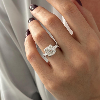 Round Halo, Pave & Split Shank Engagement Ring – 1.93 CT Lab Grown Diamond