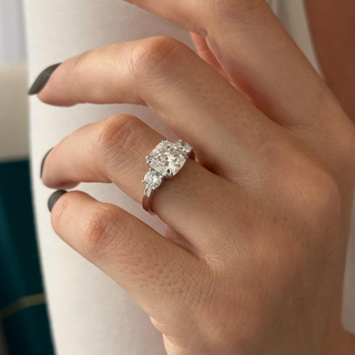 Round Halo, Pave & Split Shank Engagement Ring – 1.93 CT Lab Grown Diamond