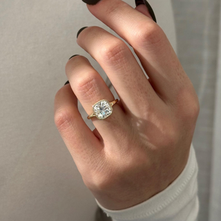 Round Halo, Pave & Split Shank Engagement Ring – 1.93 CT Lab Grown Diamond