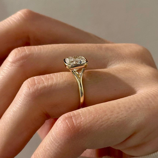 Round Halo, Pave & Split Shank Engagement Ring – 1.93 CT Lab Grown Diamond