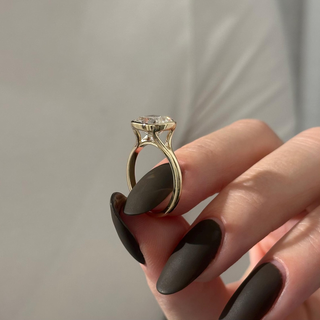 Round Halo, Pave & Split Shank Engagement Ring – 1.93 CT Lab Grown Diamond