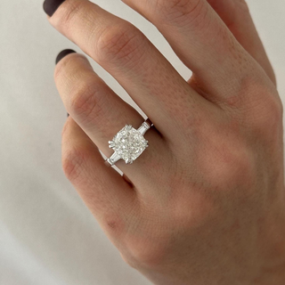 Round Halo, Pave & Split Shank Engagement Ring – 1.93 CT Lab Grown Diamond