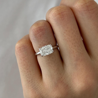 Round Halo, Pave & Split Shank Engagement Ring – 1.93 CT Lab Grown Diamond