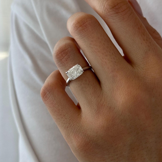 Round Halo, Pave & Split Shank Engagement Ring – 1.93 CT Lab Grown Diamond